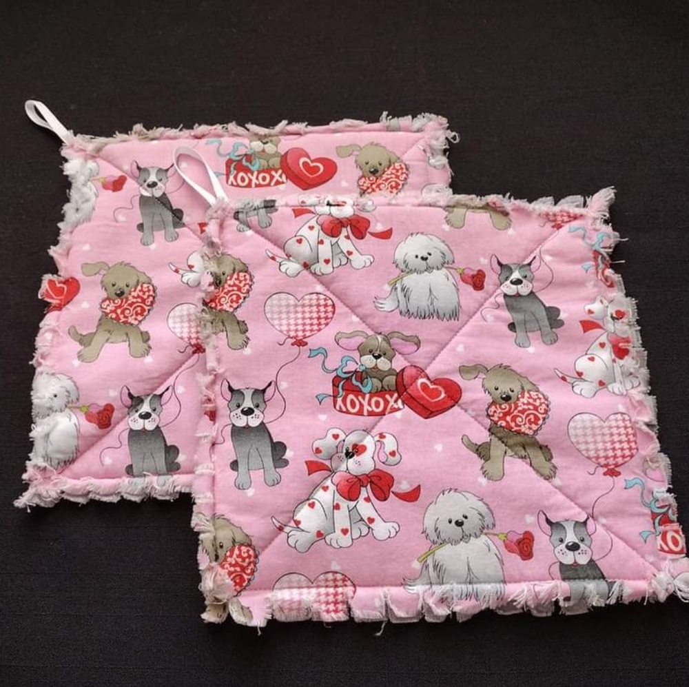 Handmade Valentine's Day Potholders